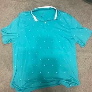 Blue nike collard golf shirt